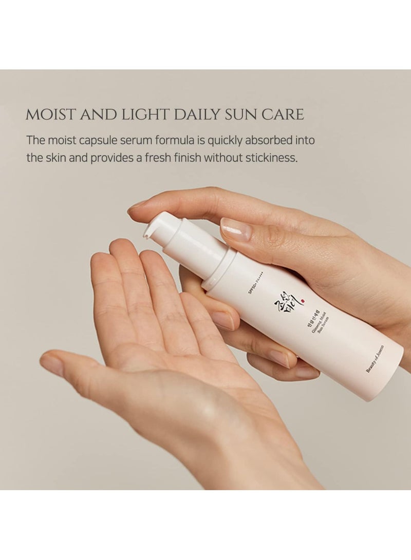 بيوتي أوف جوسون - مصل واقي من الشمس مرطب بالجينسنغ (SPF 50+ PA++++) - مرطب ومضاد للشيخوخة مع الجينسنغ - 50 مل (1.69 أونصة سائلة) - تركيبة خفيفة الوزن وغير دهنية تحمي البشرة من الأشعة فوق البنفسجية مع تغذية وترطيب البشرة للحصول على توهج شبابي - Image 1