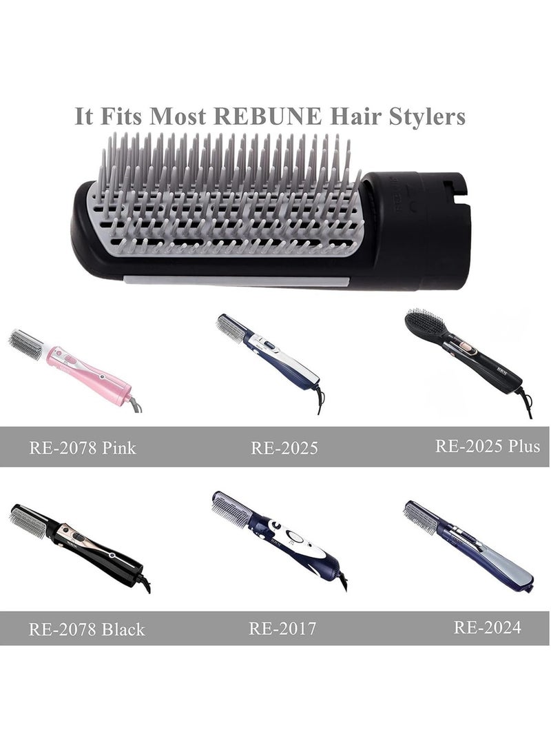 REBUNE - 2Pcs Black Hair Styler Brush Attachment For RE-2025 RE-2078 RE-2024 RE-2013 RE-2017 RE-2201 And Most Models - Image 1