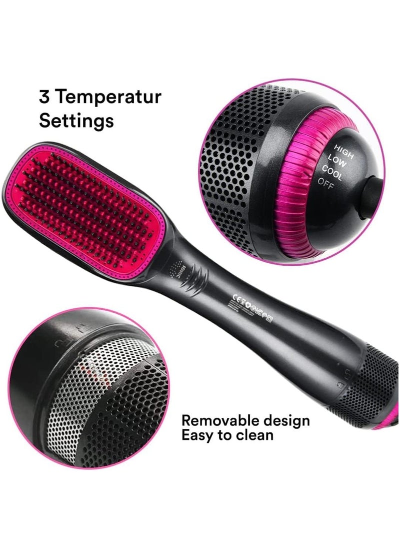 REBUNE 1200W Hot Air Styler One Step Hair Dryer Brush Volumizer 3 in 1 Air Hair Brush with Negative Ion for Hair Curling & Hair Straightening Grey - Image 5