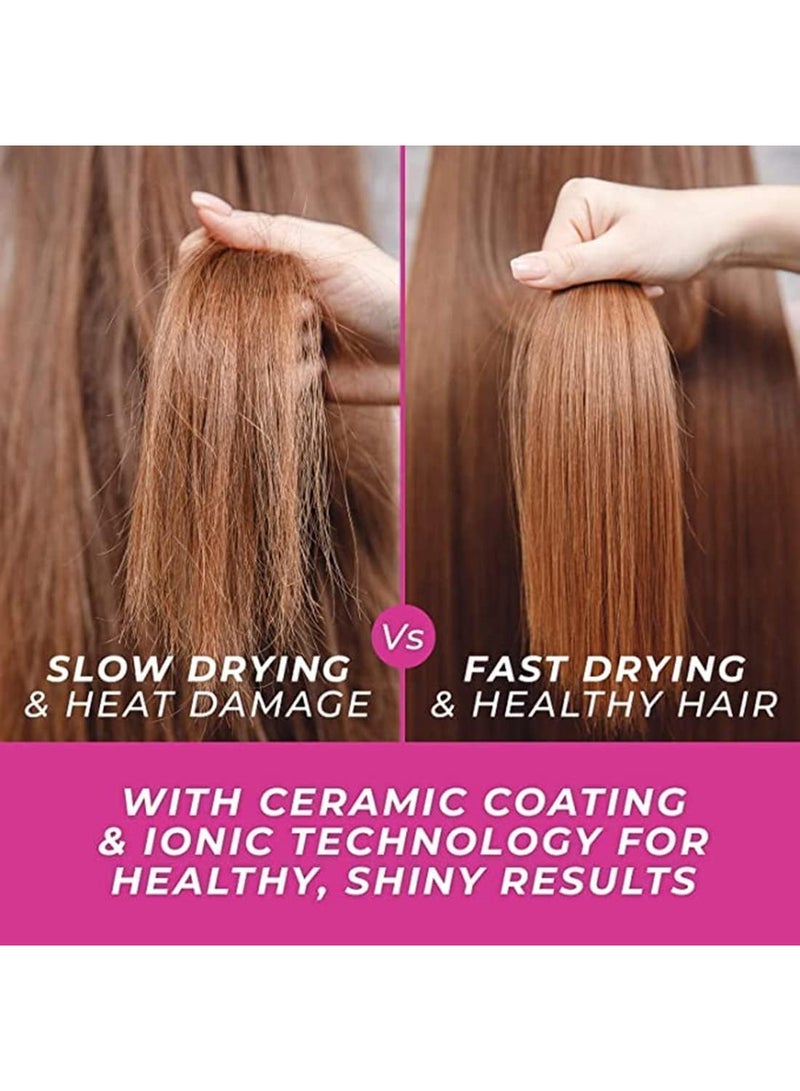 ريبون RE-2089PLUS Hair Styler 1200W One-Step Hot Air Styler Volumizer Hair Dryer and Hot Air Brush Pink  - Image 5