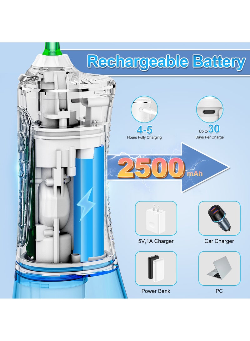 2024 Upgraded Whitening Water Floss, Portable And Rechargeable, Gentle Teeth Whitening, Ipx7 White