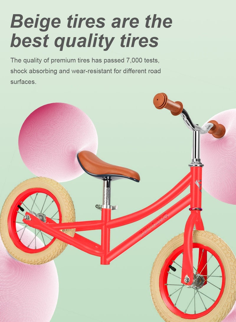 كيدل دراجة توازن للأطفال، دراجة للأطفال من سن 2-3-6 سنوات مع مقعد قابل للتعديل، بدون دواسة، لعبة ركوب دراجة للأطفال 12-14 بوصة - Image 2