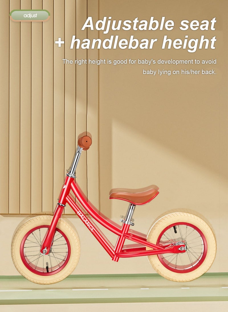 كيدل دراجة توازن للأطفال، دراجة للأطفال من سن 2-3-6 سنوات مع مقعد قابل للتعديل، بدون دواسة، لعبة ركوب دراجة للأطفال 12-14 بوصة - Image 4