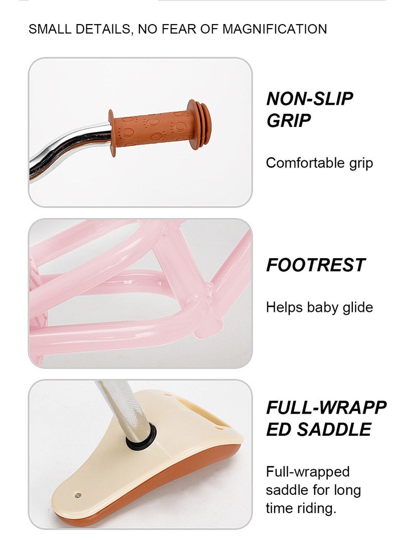 كيدل دراجة توازن للأطفال، دراجة للأطفال من سن 2-3-6 سنوات مع مقعد قابل للتعديل، بدون دواسة، لعبة ركوب دراجة للأطفال 12-14 بوصة - Image 5