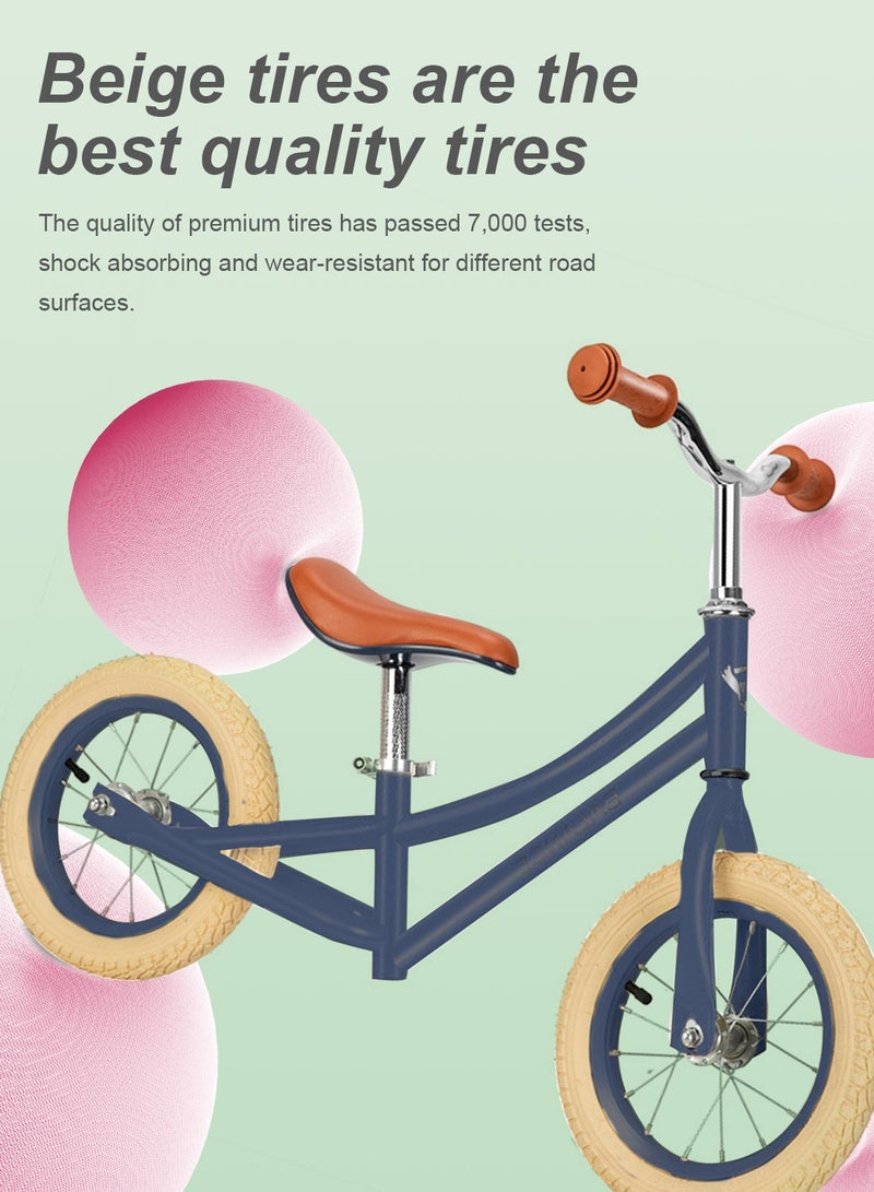 كيدل دراجة توازن للأطفال، دراجة للأطفال من سن 2-3-6 سنوات مع مقعد قابل للتعديل، بدون دواسة، لعبة ركوب دراجة للأطفال 12-14 بوصة - Image 2