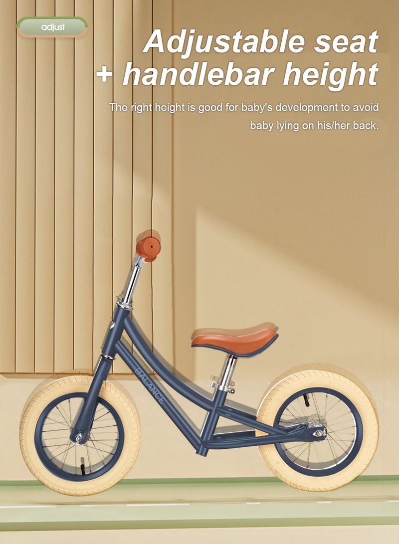 كيدل دراجة توازن للأطفال، دراجة للأطفال من سن 2-3-6 سنوات مع مقعد قابل للتعديل، بدون دواسة، لعبة ركوب دراجة للأطفال 12-14 بوصة - Image 4