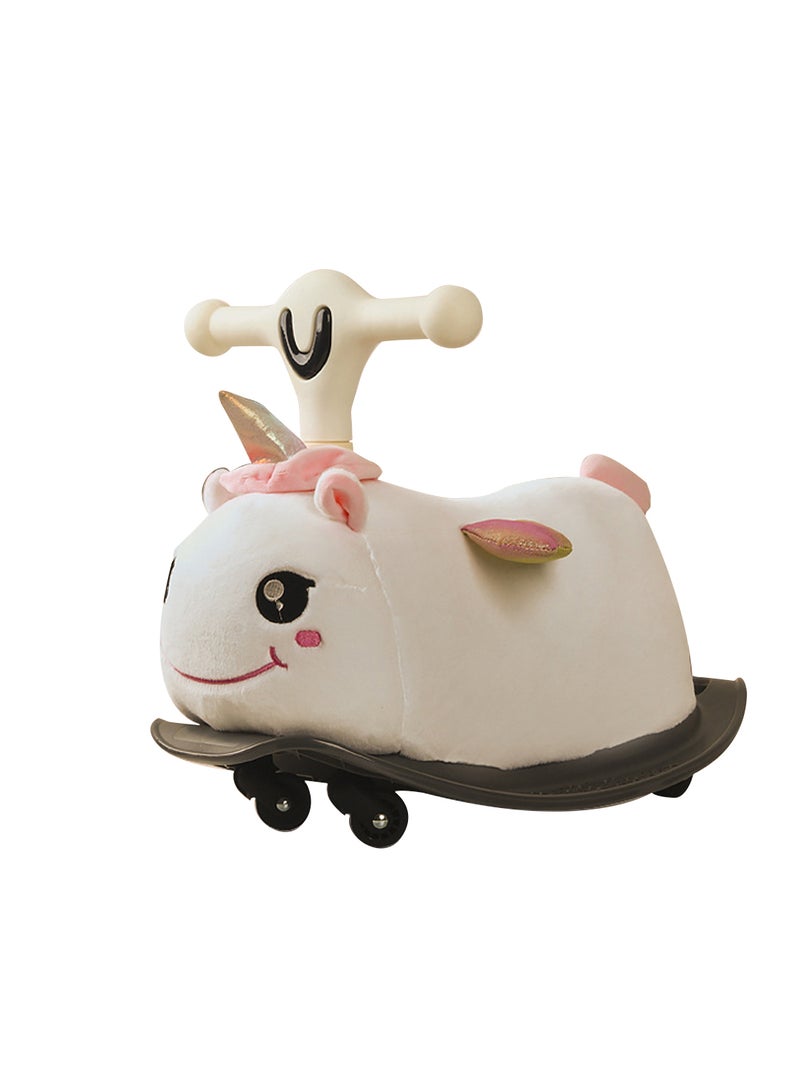 Kidle Children's Balance Twisting Car Plush Toy Car Boys and Girls Baby Lights Music Rocking Horse Indoor Yo-Yo 49.6*27.3*27.1cm  - Image 1