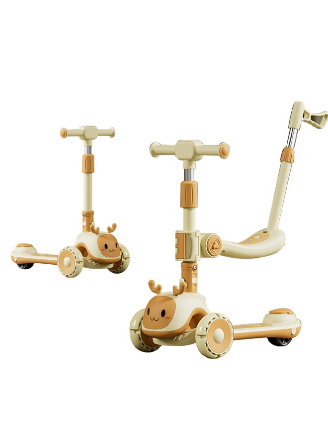 كيدل سكوتر للأطفال 6 في 1 مع مقعد قابل للتعديل، سكوتر للأطفال من سن 1 إلى 3 إلى 6 سنوات، مع أضواء وألعاب قابلة للطي للأطفال - Image 1