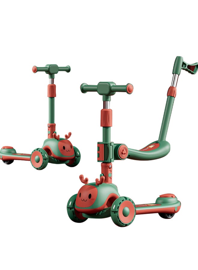 كيدل سكوتر للأطفال 6 في 1 مع مقعد قابل للتعديل، سكوتر للأطفال من سن 1 إلى 3 إلى 6 سنوات، مع أضواء وألعاب قابلة للطي للأطفال - Image 1