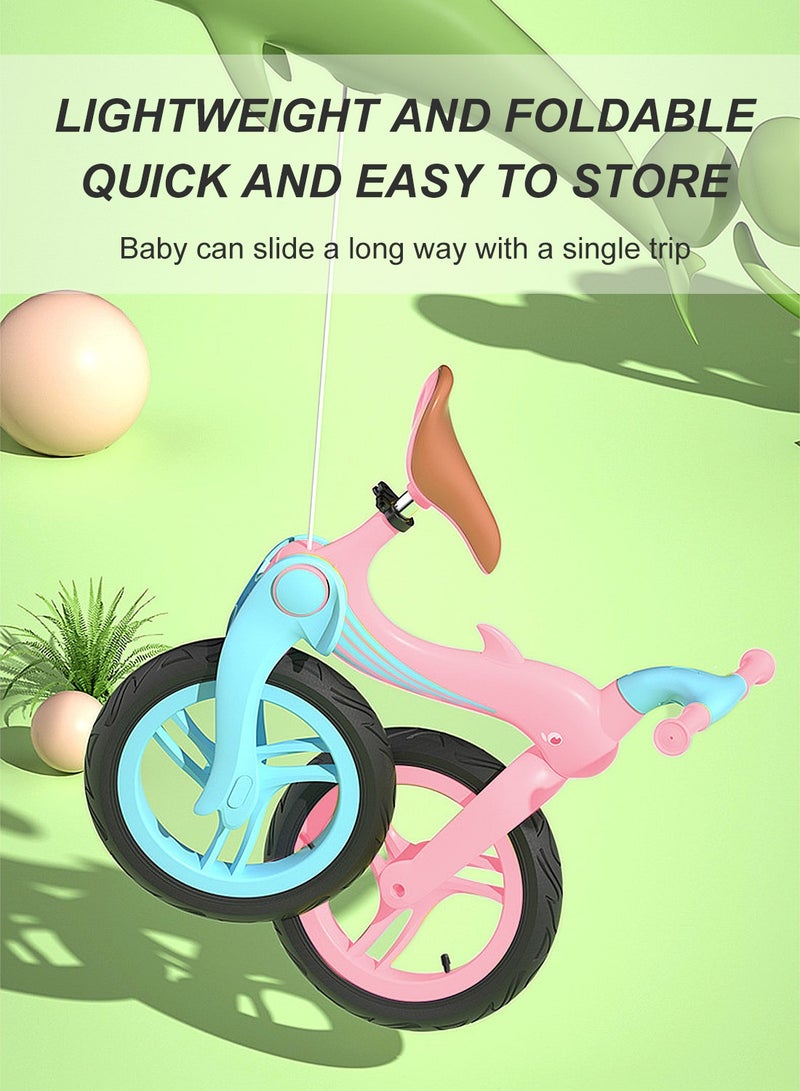 Kidle Balance bike for kids, Baby Bicycle for 2-6 Years Foldable Toddler Walking Bike, Boy Girl Gift Kids Bike Riding Toy 54*92*38cm  - Image 2