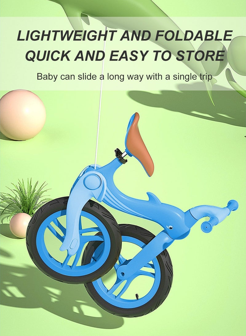 Kidle Balance bike for kids, Baby Bicycle for 2-6 Years Foldable Toddler Walking Bike, Boy Girl Gift Kids Bike Riding Toy 54*92*38cm  - Image 2