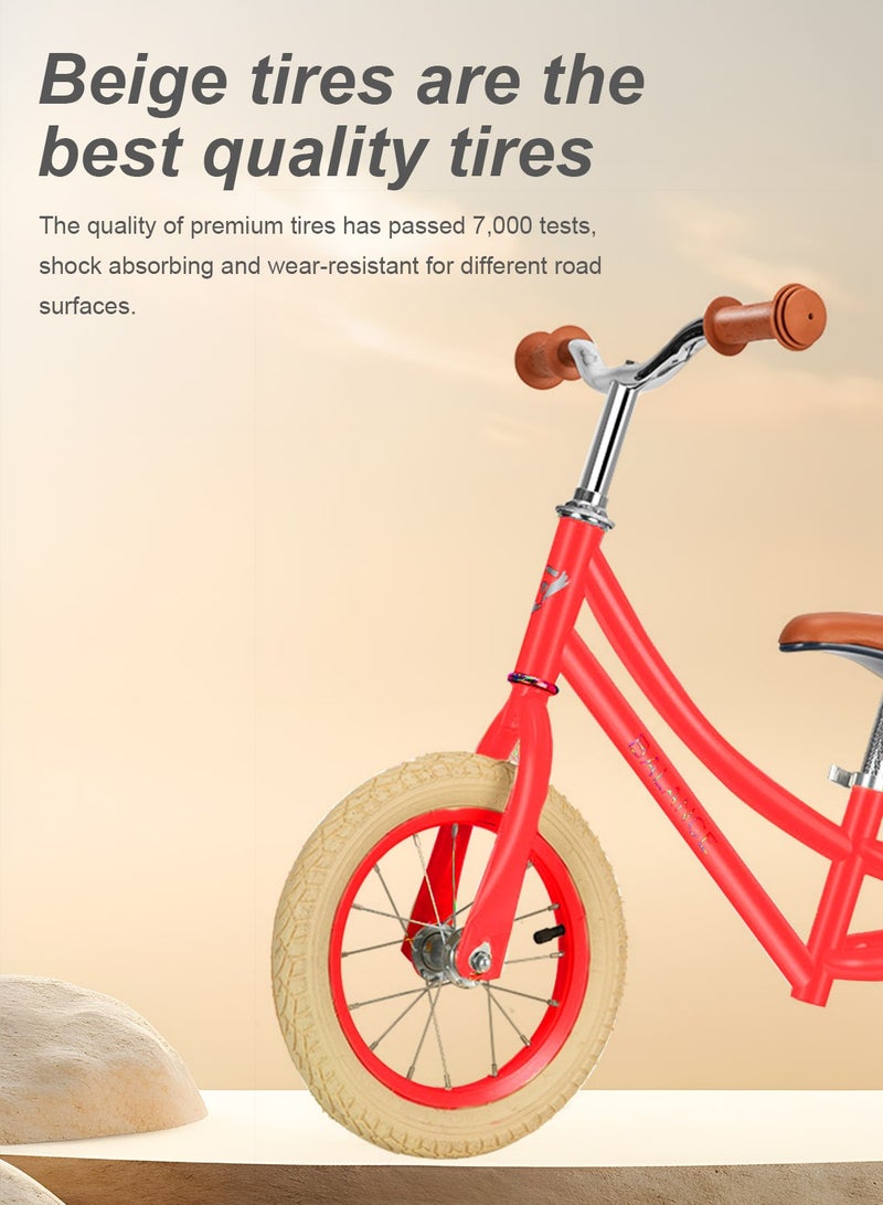 كيدل دراجة توازن للأطفال، دراجة للأطفال من سن 2-3-6 سنوات مع مقعد قابل للتعديل، بدون دواسة، لعبة ركوب دراجة للأطفال 12-14 بوصة - Image 3