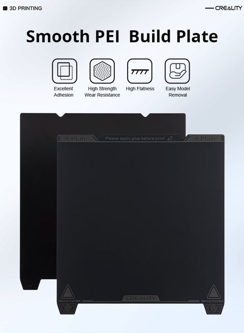 Upgraded K1 Smooth PEI Build Plate Kit (235 * 235mm), With Soft Magnetic Sticker, Wipe Nozzle Design, Wear-Resistant and High-Temperature, 3D Printer Platform K1 Smooth PEI Plate (with Soft Magnetic)