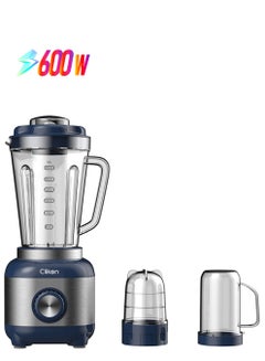 كليكون 3-IN-1 Juicer Blender With Powerful Copper Motor 600 W CK2684 Dark Blue/Silver  - Image 1