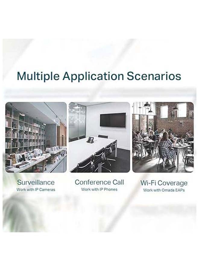 TP-LINK PoE Switch 5-Port 100 Mbps, 4 PoE ports up to 15.4 W for each PoE port and 41 W for all PoE ports, Metal Casing, Plug and Play, Ideal for IP Surveillance and Access Point(TL-SF1005LP) Black - Image 5