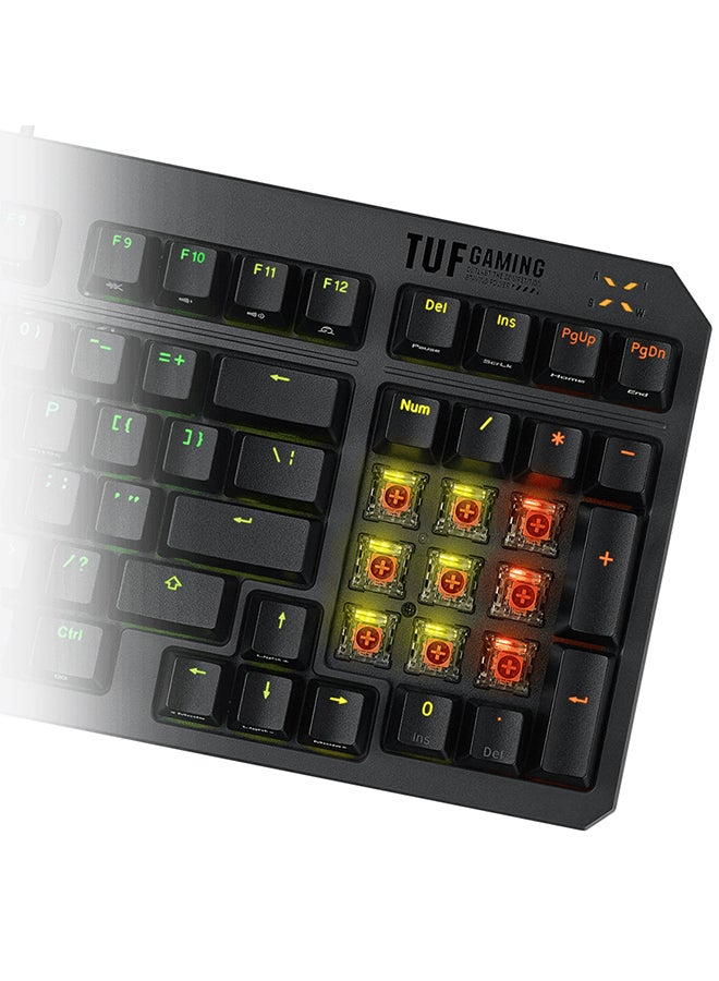 ASUS ASUS TUF Gaming K3 Gen II Gaming Keyboard with Compact 97-Key Layout, Optical-Mechanical RGB Switches  - Image 3