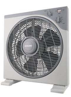 SONASHI 12 Inch Box Fan - 3 Speed Selector | Powerful Box Fan with Rotating Front Louver | Kids Safe Fan with Protective Grill | Travel-friendly Box Fan - Quiet Operation SBF-7036 SBF-7036 White/Grey  - Image 2