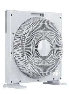 SONASHI 12 Inch Box Fan - 3 Speed Selector | Powerful Box Fan with Rotating Front Louver | Kids Safe Fan with Protective Grill | Travel-friendly Box Fan - Quiet Operation SBF-7036 SBF-7036 White/Grey  - Image 5