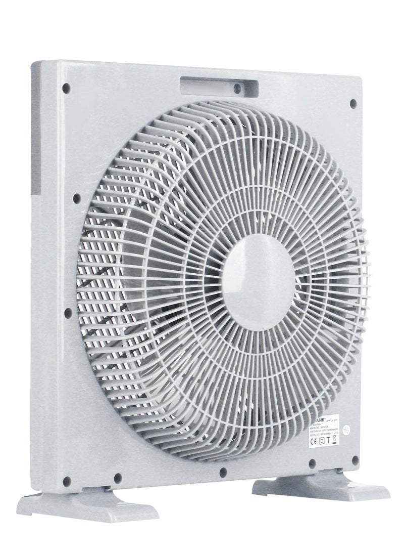 SONASHI 12 Inch Box Fan - 3 Speed Selector | Powerful Box Fan with Rotating Front Louver | Kids Safe Fan with Protective Grill | Travel-friendly Box Fan - Quiet Operation SBF-7036 SBF-7036 White/Grey  - Image 5