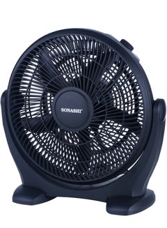 SONASHI 14 Inch Box Fan - 3 Speed Selector | Powerful Box Fan with 180 Degree Variable Tilt Head | Kids Safe Fan with Protective Grill | Travel-friendly Box Fan - Quiet Operation SBF-7037 Black  - Image 2