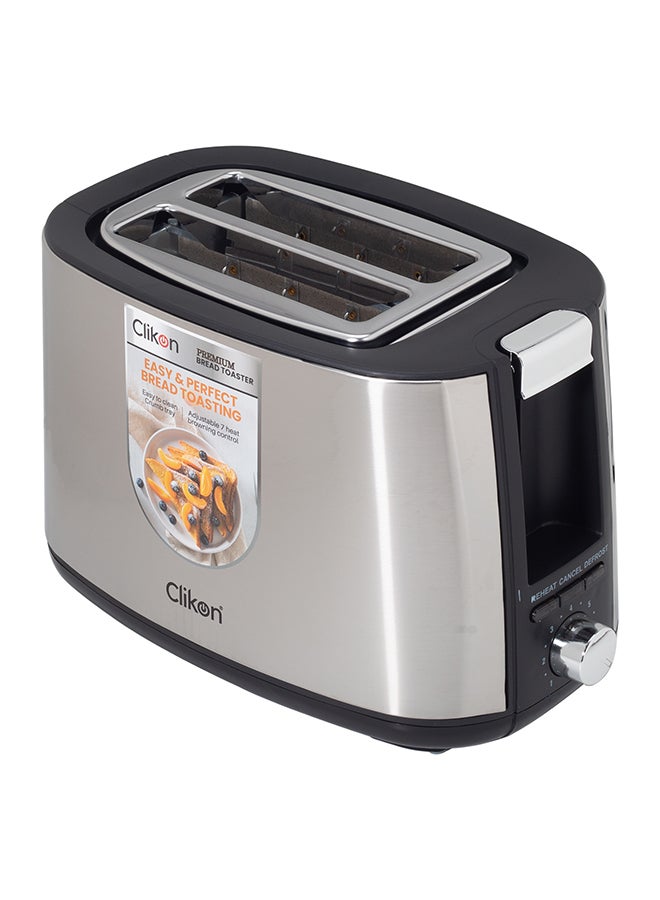 Clikon 2-Slice Cool Touch Toaster 750 W CK2458 Silver - Image 2