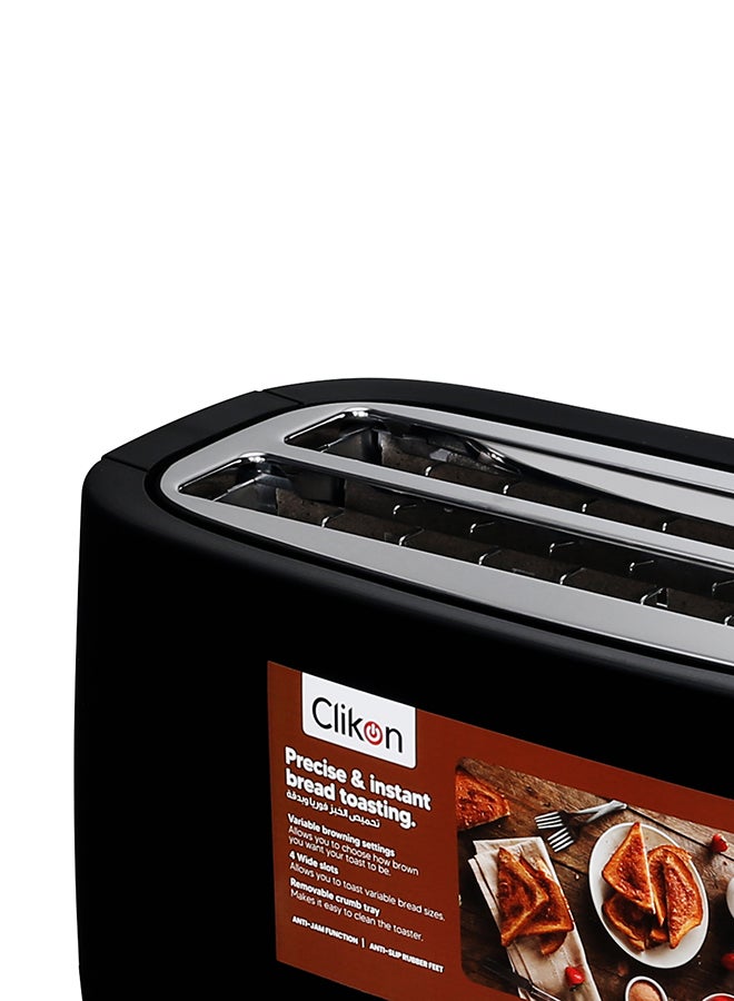 Clikon 4-Slice Cool Touch Toaster 1400 W CK2459 Black - Image 4