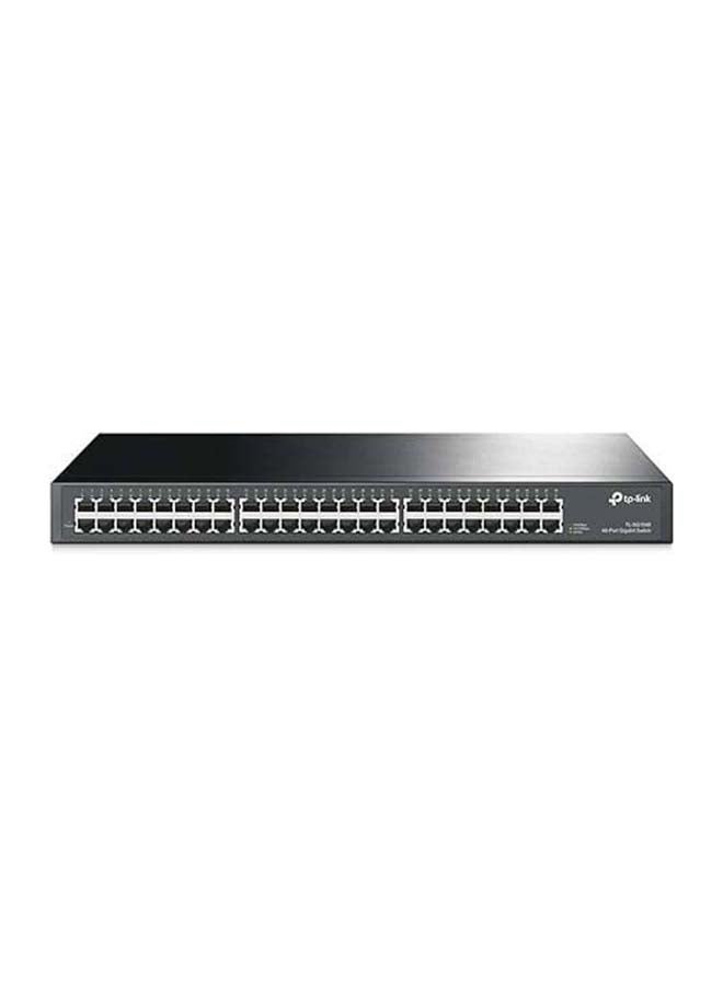 تي بي لينك 48 Port Gigabit Ethernet Switch | Plug and Play | Sturdy Metal w/Shielded Ports | Rackmount | Fanless | Traffic Optimization | Unmanaged (TL-SG1048), Black Black - Image 1