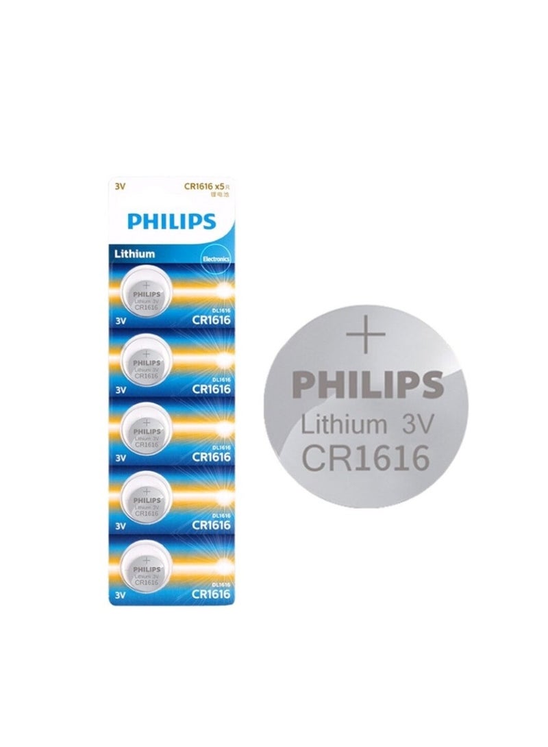 Philips 5-Pieces CR1616 Lithium Cell 3V Batteries Multicolour  - Image 3