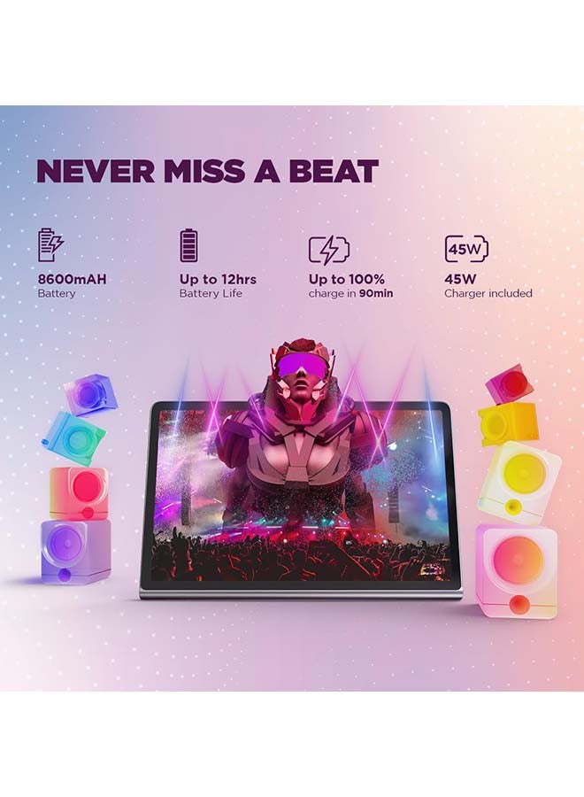 لينوفو TB351FU--TAB Plus، 11.5 بوصة، لون رمادي، MediaTek Helio G99 OC 2.2GHz، ذاكرة وصول عشوائي 8 جيجابايت، سعة تخزين 256 جيجابايت، خاصية عدم الاتصال، واي فاي، بطارية 8600 مللي أمبير في الساعة مع بطارية 45WPD 3.0 مع جراب ZADX0106SA - Image 4