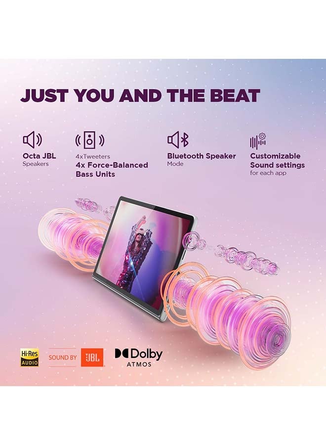 لينوفو TB351FU--TAB Plus، 11.5 بوصة، لون رمادي، MediaTek Helio G99 OC 2.2GHz، ذاكرة وصول عشوائي 8 جيجابايت، سعة تخزين 256 جيجابايت، خاصية عدم الاتصال، واي فاي، بطارية 8600 مللي أمبير في الساعة مع بطارية 45WPD 3.0 مع جراب ZADX0106SA - Image 3