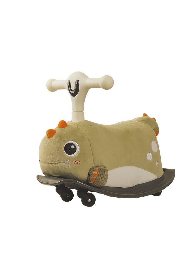 Kidle Kids Balance Bike Twisting Car Plush Toy Car Boys and Girls Baby Lights Music Rocking Horse Indoor Scooter 49.6*27.3*27.1cm  - Image 1