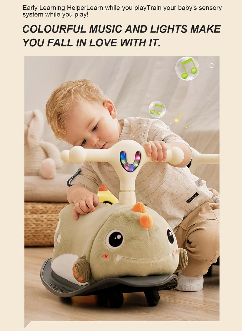 Kidle Kids Balance Bike Twisting Car Plush Toy Car Boys and Girls Baby Lights Music Rocking Horse Indoor Scooter 49.6*27.3*27.1cm  - Image 2