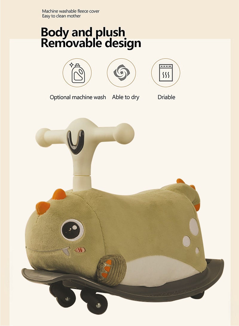 Kidle Kids Balance Bike Twisting Car Plush Toy Car Boys and Girls Baby Lights Music Rocking Horse Indoor Scooter 49.6*27.3*27.1cm  - Image 5
