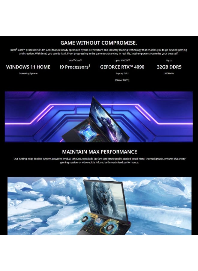 Acer - Predator Helios NEO 18 PHN 18 Gaming Laptop With 18-Inch Display, Core i9-14900HX Processor/32GB RAM/1TB SSD/16GB NVIDIA Geforce RTX 4090 Graphics Card/Windows 11 English Abyssal Black - Image 1