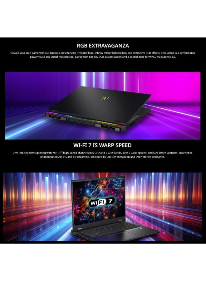 Acer - Predator Helios NEO 18 PHN 18 Gaming Laptop With 18-Inch Display, Core i9-14900HX Processor/32GB RAM/1TB SSD/16GB NVIDIA Geforce RTX 4090 Graphics Card/Windows 11 English Abyssal Black - Image 1