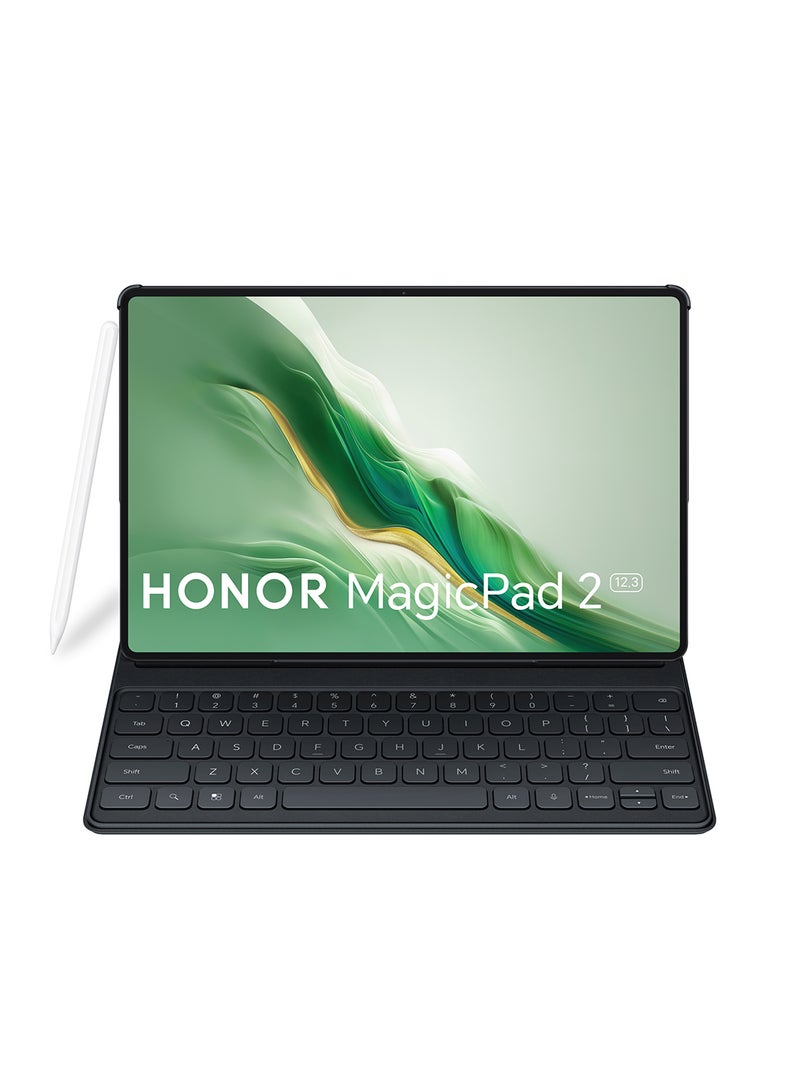 Honor MagicPad 2 Moonlight White 12GB RAM 256GB 12.3 Inch Wi-Fi With Smart Bluetooth Keyboard And Magic Pencil - Middle East Version - Image 1