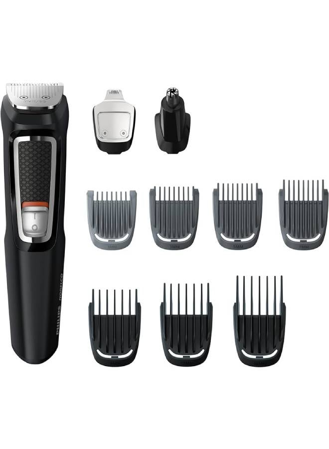 Philips - Norelco Multi Groomer All-in-One Trimmer Series 3000-13 Piece Mens Grooming Kit for Beard, Face, Nose, Ear Hair Trimmer and Hair Clipper - No Blade Oil Needed, MG3740/40 - Image 1