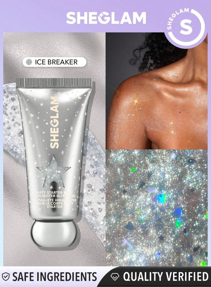SHEGLAM Party Starter Body Highlighter Glitter Gel - Ice Breaker Ice Breaker - Image 1