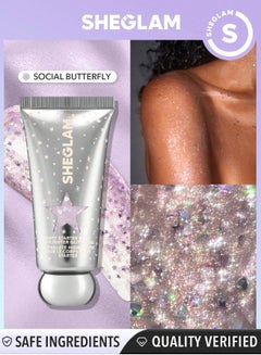 SHEGLAM Party Starter Body Highlighter Glitter Gel - Social Butterfly Social Butterfly  - Image 1