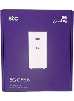 STC 5G CPE 5 Router - Latest Version of STC SuperSpeed WiFi 6 - Upload Speed Up to 3600Mbps "Support All Networks" H155-383 | White  - Image 5