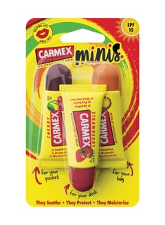 CARMEX 3 Pieces Tube Assorted Spf15 Mini Multicolour 5grams  - Image 2