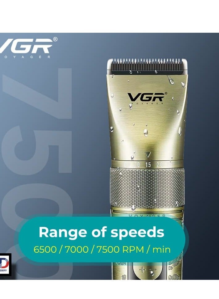 VGR Professional Hair Clipper Super Trim IPX7 Waterproof & Sweatproof Fully Washable Easy To Clean Product V659 - Image 3