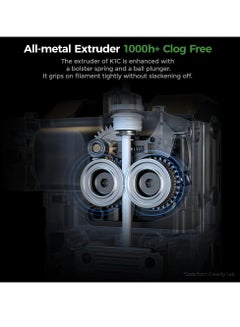 كريليتي 3D K1C 3D Printer, 2024 New Version 600mm/s High-Speed Auto Leveling Clog-Free Robust Direct Extruder K1 Upgrade 3D Printer with AI Camera 300°C Printing Support Carbon Fiber Filaments K1C  - Image 5