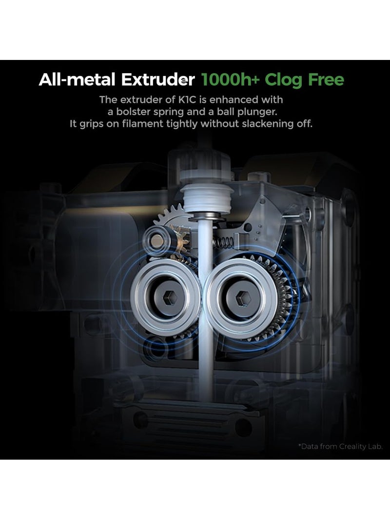 Creality 3D K1C 3D Printer, 2024 New Version 600mm/s High-Speed Auto Leveling Clog-Free Robust Direct Extruder K1 Upgrade 3D Printer with AI Camera 300°C Printing Support Carbon Fiber Filaments K1C  - Image 5