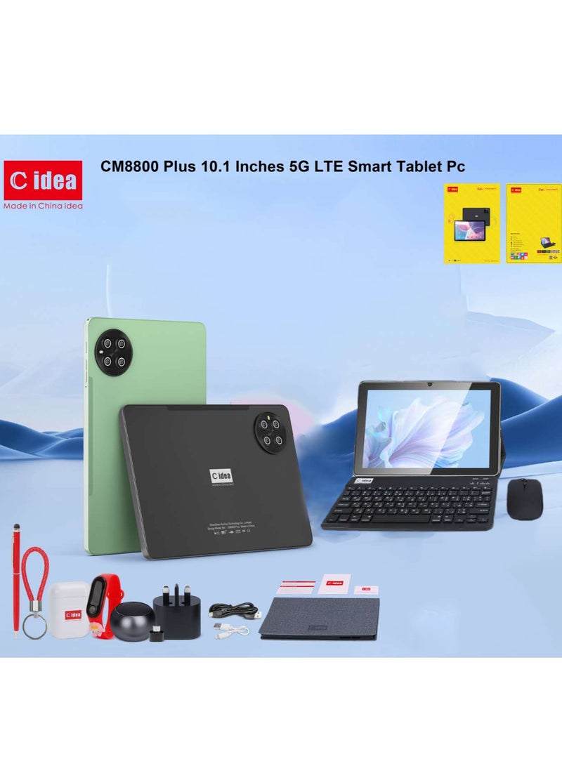 C idea - 10.1-inch Android 13.0 Smart Tablet PC with Wireless Bluetooth Mouse and Keyboard 800x1280 IPS Display 5G Dual SIM WiFi GPS Bluetooth Kids Tab - Image 1