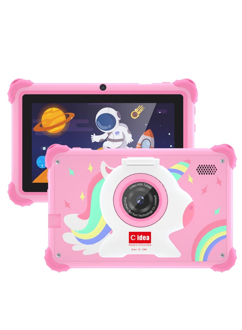 C idea WiFi Kids Smart Tablet Shockproof Edges With Built-in Stand 7-inch Display Android Bluetooth Educational Kids Learning Games For Children Surprise Gifts  - Image 1