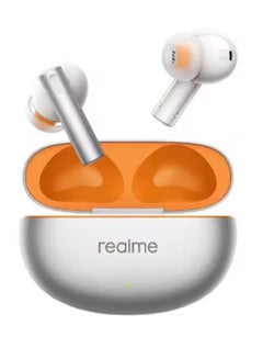 realme New Global Version Buds Air 6 Wireless Earphone 50dB Active Noise Cancelling Bluetooth 5.3 40 Hour Battery Life Headphone Orange 