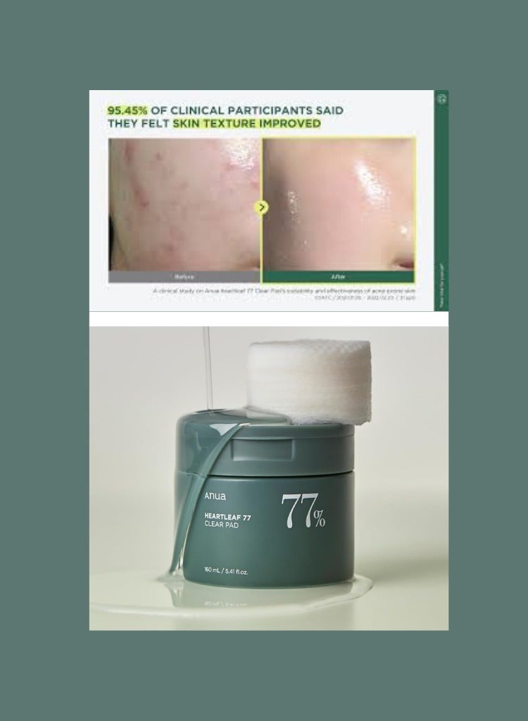 Anua - Heartleaf Skincare Essentials Set - Pore Control Cleansing Oil - 77 Soothing Toner - Toner Pads - 80% Moisture Soothing Ampoule - and 70% Soothing Cream for Hydrated - Clear - and Calm Skin - Face Scrubber - 740ml - Image 1