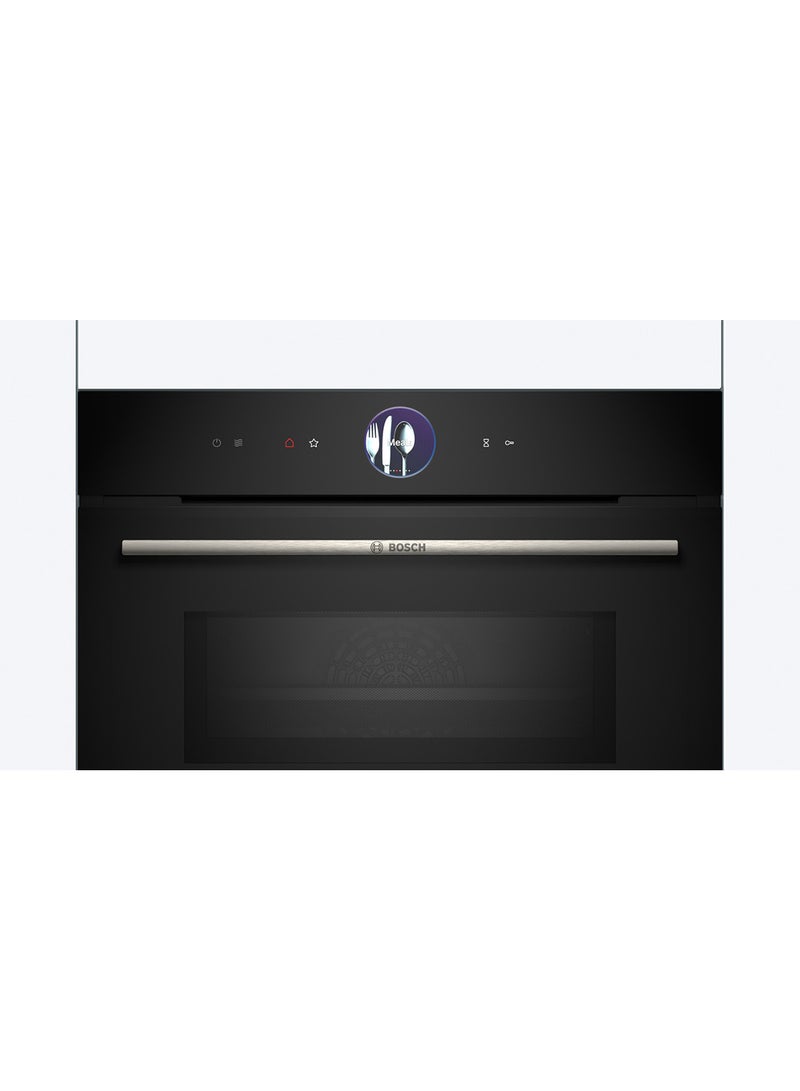 BOSCH - Series 8 Built-In Compact Oven With Microwave Function, 60 X 45 Cm, Touch Control, Tft Display CMG7361B1M Black - Image 1
