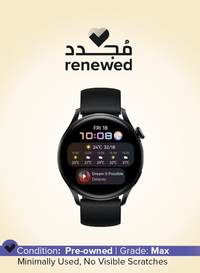 HUAWEI Renewed - Watch 3 - SmartWatch All-day SpO2 Monitoring Black  - Image 1